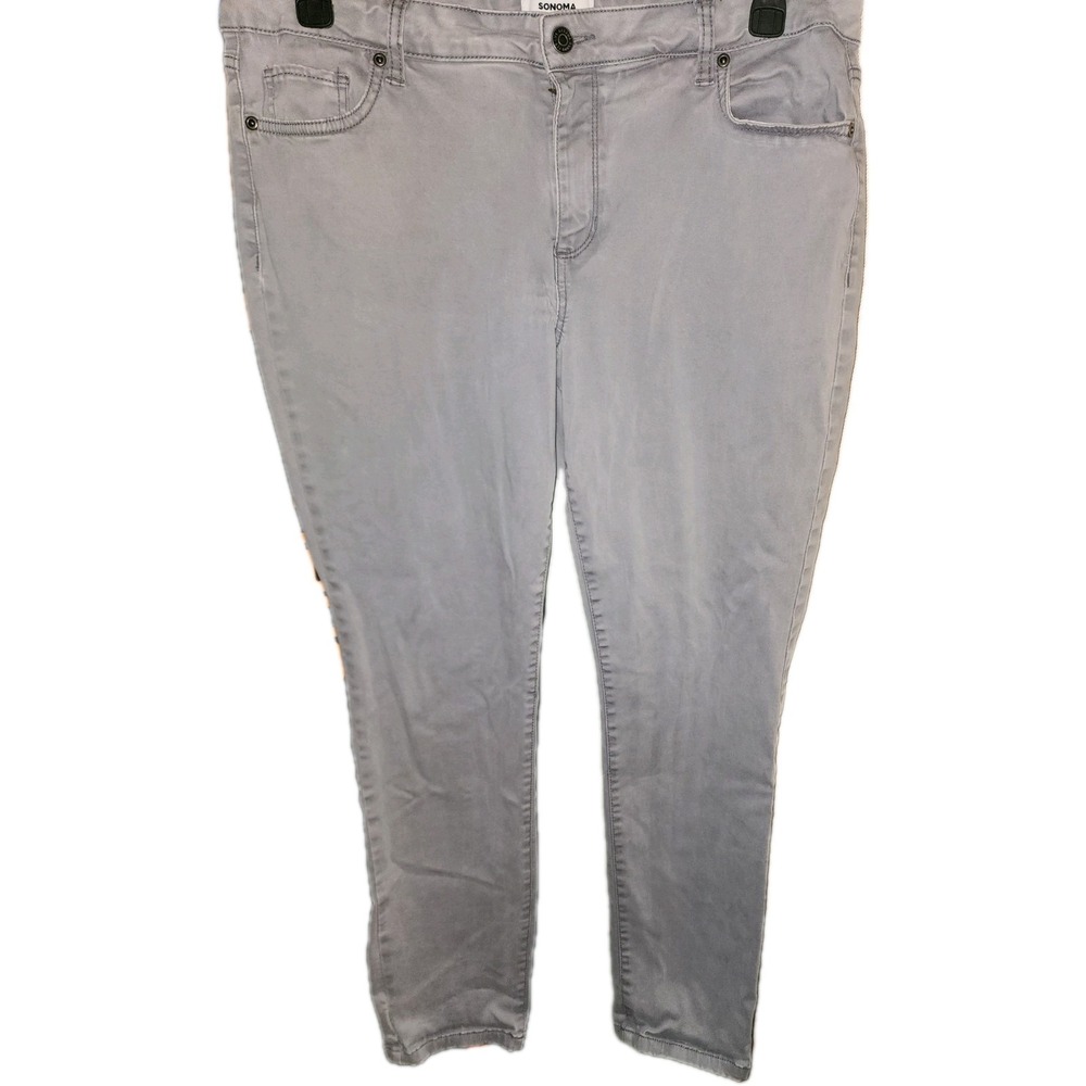Sonoma Goods For Life Skinny Jeans Women's Size 18 Gray 5 Pocket Kohl's Stretch